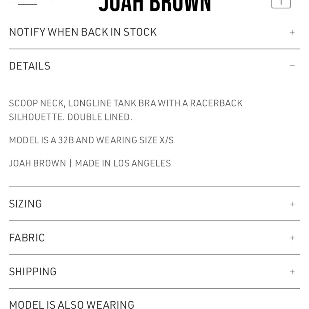 Joah Brown Pearl Gray Women's Varsity Tank Bra - Picture 7 of 8
